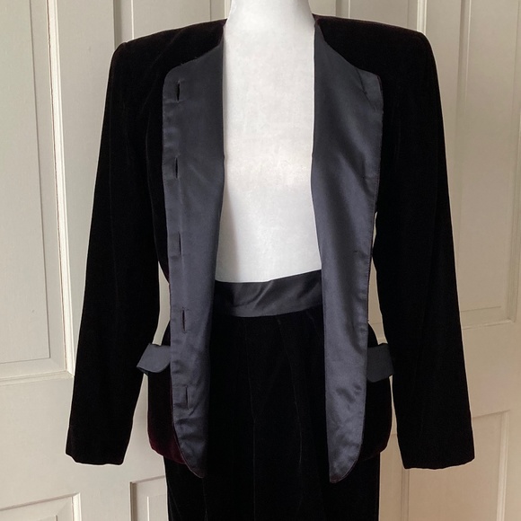 Vintage 90's Black Velvet Suit by Depeche Mode - Picture 8 of 12